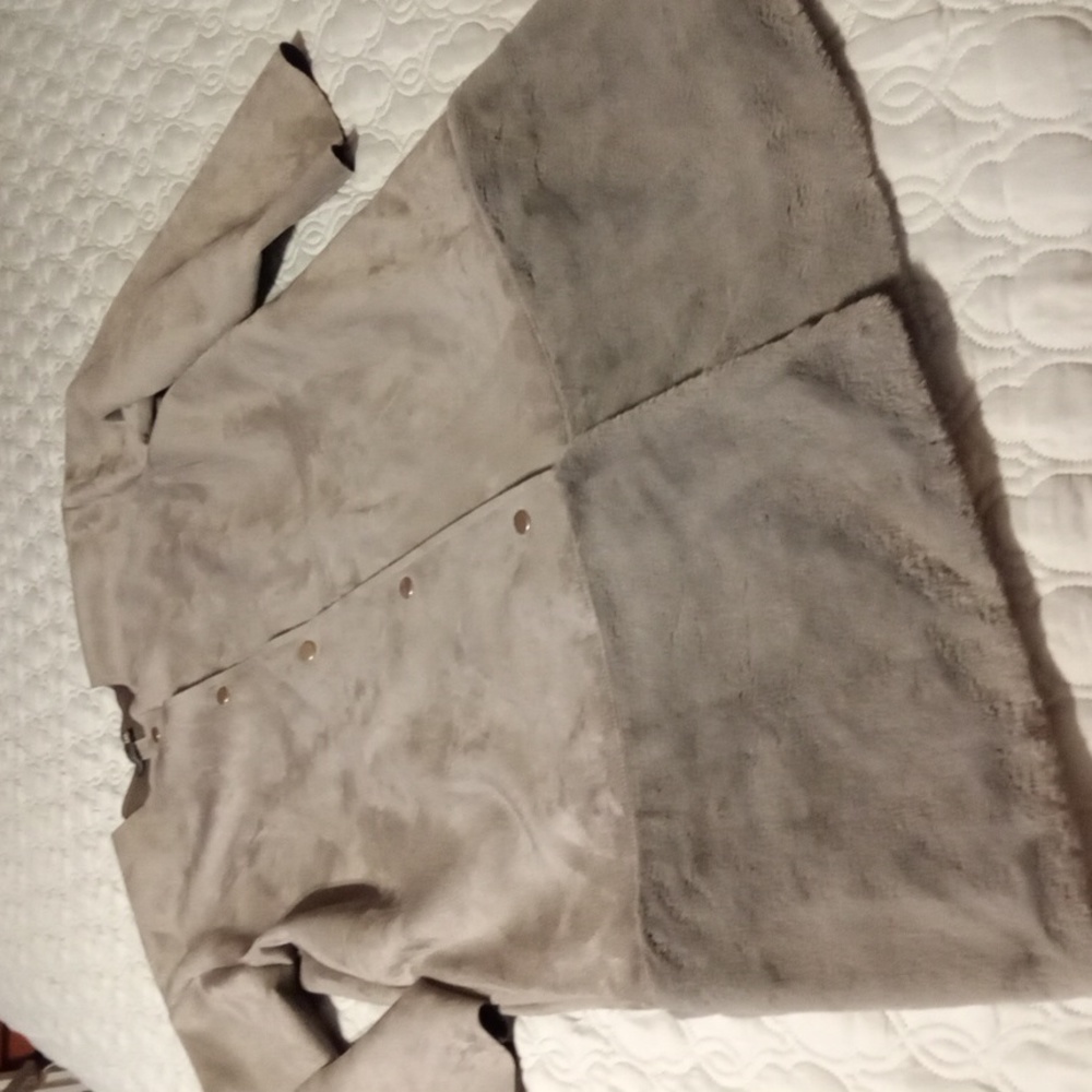 Zara Tan Suede Coat